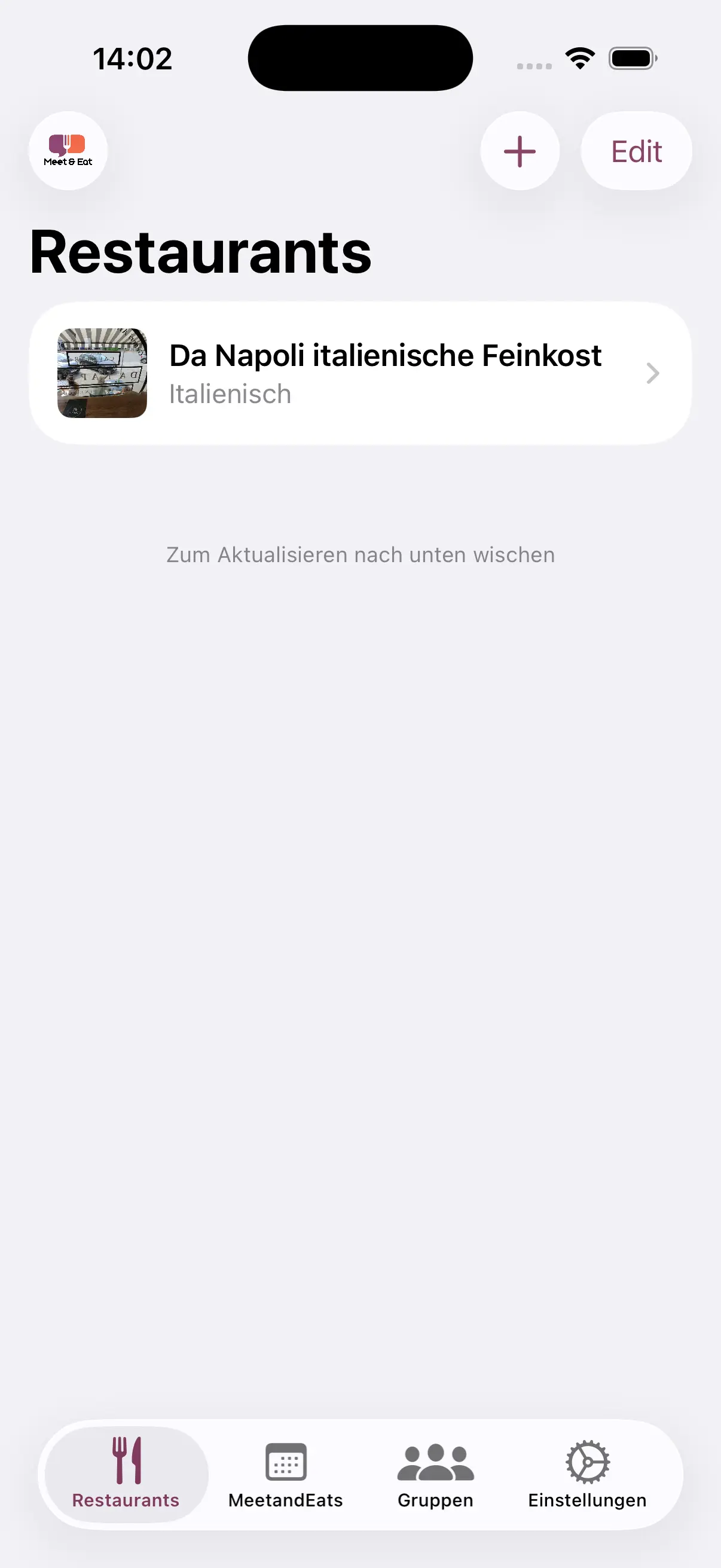 Restaurants speichern